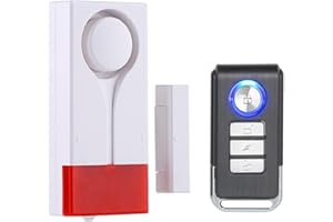 Lancoon Door Window Open Alarm, Wireless Remote Control Magnetic Sensor Chime Anti Theft Home Security DIY Protection for House Apartment Garage Kids Safety