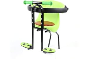 ROMYIX Kids Bike Seat,Front Mounted Child Bike Seat for Mountain Bikes,Baby Bike Seat with Adjustable Height Foot Pedal,Safety Guard,Child Safety Seat Bike seat for kids 8 Months-4 Years (110lbs Max)