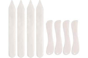 JUPEAN 8 PCS Bone Folder Tool,Paper Creaser Set Scoring Tool for Paper Crafts Book-Binding Card Making and Office Supplies for DIY Handmade Leather Burnishing Bookbinding Books Cards and Paper Crafts