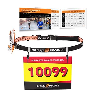 Sport2People Course Numéro de Ceinture Porte Dossard pour Le Marathon Courir - Ironman Triathlon – Race Running Belt Bibs Holder