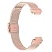 Produktbild VANCHAN kompatible mit Fitbit Inspire HR Armband/Fitbit Inspire Ersatzband, Edelstahl Sport Metall Band Inspire hr Zubehör,S(5.3"-7.2")(Rotgold)