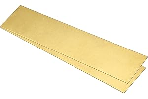 TA-VIGOR 2Pcs H62 Brass Sheet, 200mm x 50mm x 1mm Metal Sheet Brass Plates for DIY Crafts, Electrical, Repairs, Industry