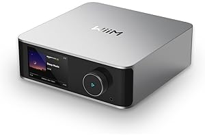WiiM Ultra Musik-Streamer & Digital-Vorverstärker | 3,5" Touchscreen, kompatibel mit Google Cast & Alexa, Streamt Spotify, Amazon Music, Tidal | HDMI ARC, Phono-Eingang, Kopfhörerausgang | Silber