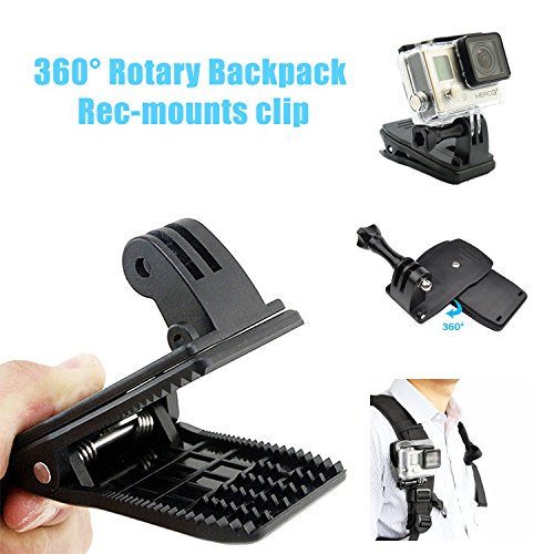 Soft Digits 62 in 1 Zubehör Kit für GoPro Hero 5 4 3+ 3 2 1 SJCAM SJ4000 5000 Xiaomi Yi Apeman DBPOWER QUMOX WiMiUS Rollei Lightdow, Sport Kamera Zubehör für Fallschirmspringen Schwimmen Rudern Surfen Klettern Laufen Biking Camping Tauchen Ausflug - 6