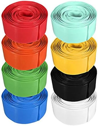 XNEMON 5M (18650 18500 Battery) 29.5MM Flat 18.5MM in Round PVC Heat Shrink Tubing Tube Wrap Kits Clear 5 Colors Best Price