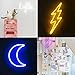 Produktbild QAZQA Modern Set aus 4-flammig Neon-Leuchten - Liebe, Herz, Blitz und Mond Dimmer / Dimmbar / Innenbeleuchtung / Wohnzimmer / Schlafzimmer / Küche Kunststoff Andere inklusive LED (nicht austauschbare)