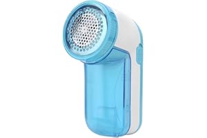 Pritech - Levigatrice elettrica adatta a tutti i vestiti, con fori di 3 dimensioni nella griglia per lanugine di qualsiasi dimensione (14 cm Blu)