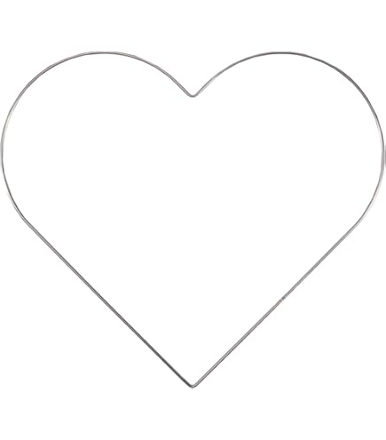 thumbnail: GLOREX Metalen Hartenset - 3 Witte Frames (15, 20, 28 Cm) Voor Knutselen & Decoratie