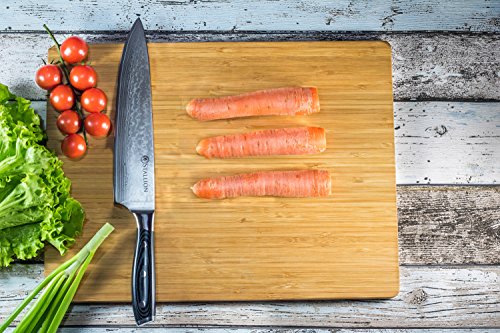 Stallion Damastmesser – Großes Chefmesser, 22cm Klinge aus Damaststahl in edler Geschenkbox – das ideale Geschenk für alle Freunde schöner Messer - 8