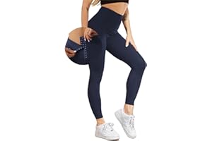 Merlvida Legging de Sport Femme Anti Cellulite Pantalon Femme Taille Haute Gym Legging Push Up Femme Opaque Vetement de Yoga Fitness Ventre Plat