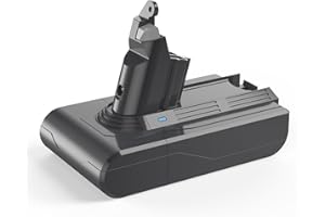 Dyson V6 Battery, FLYLINKTECH Dyson V6 Battery Replacement 4600mAh Compatible with V6 Absolute, Animal, Motorhead, Total Clean SV03 SV04 SV05 SV06 SV07 SV09 DC58 DC59 DC61 DC62 DC72 DC74 & 2 Filters