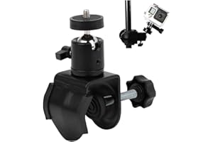 YUNIR Pince avec rotule, pince à clip de rotation pour appareil photo numérique portable à rotule multifonction, pour appareil photo de sport fixe, appareil photo numérique, éclairage d'appoint, lampe flash