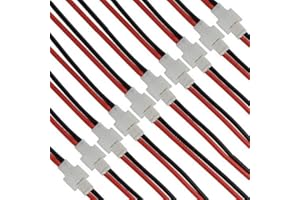 FLY RC 10Pairs JST 2 Pin Micro Electrical Male and Female Connector Plug Wire Cable for 1S Lipo Battery Charging Drone Syma X5C X5SW SNAPTAIN S5C