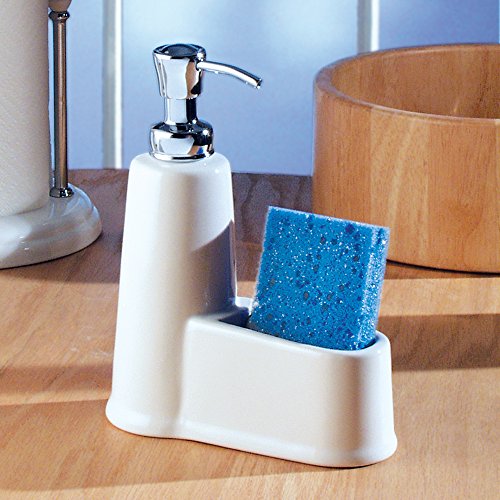 InterDesign 53790EU York Seifen und Schwamm-Caddy, weiß / chrom - 2