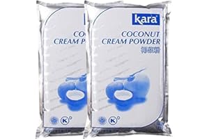 VEENAS Kara Coconut Cream Powder | 1Kg | Cream Powder | No Added sugar | Instant Cream Powder | Coconut Powder | Indonesia Origin (Pack of 2)