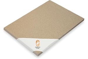 FEUERFEST 123 GMBH Feuerfest 123 - Vermiculite Platten feuerfest - Für Kamine & Öfen - Schamotte Ersatz Feuerraumplatten - 1.150 °C hitzebeständig - Feuerraumauskleidung - Brandschutzplatte Kaminofen [400x300x30 mm]