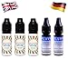 Produktbild E-Liquid 5x10ml Mix Set 3: 3x Dinner Lady: Rice Pudding, 2x BLUVA BluLine: Pfirsich-Maracuja, Apfel/Sauer - Probierset für E-Zigaretten und E-Shishas - 0mg (ohne Nikotin) - Made in Germany und UK