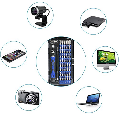 Cymuros Schraubendreher Set mit 54 Bits Magnetische Schraubendrehersatz Werkzeugset, für Handy, Tablet, PC, Macbook, Uhr etc.(58 in 1) - 3