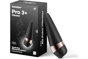 Satisfyer Pro 3 Plus Vibrador de Ondas de Presión | Estimulación del Clítoris | Dildo potente y silencioso | Dispositivo sexual | Resistente al Agua (IPX7) y recargable | Juguetes sexuales Succionador