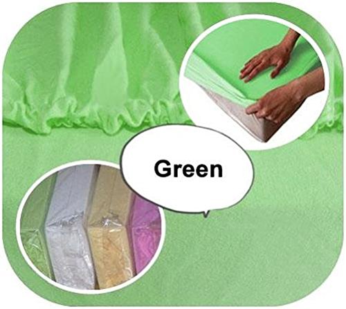 Jersey 100% Cotton Fitted Sheet Suits Junior Cot Bed 160x70 cm - GREEN