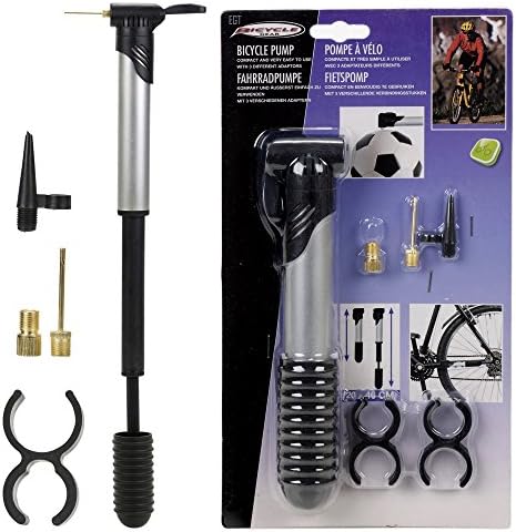 Compact Bicycle Pump Frame Mounted Mini Extending Bike Tyre Inflate Adapter Ball