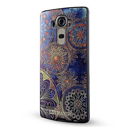 LG G4 Funda Lizimandu 3D Patr  n Protectiva Carcasa de Silicona Gel TPU estrecha Case Cover Para lg g4 Flor Azul Blue Flower 