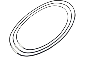 KSOIQPU 3 Pezzi Catena in Corda in Pelle,Collana in Ecopelle,Corda in Pelle con Fibbia,Corda in Pelle Intrecciata Nera,Fibbia in Acciaio Inossidabile Senza Collana con Pendente (40/45/50 Cm)