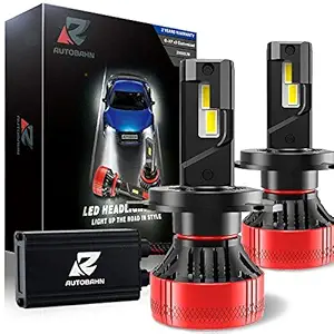 AUTOBAHN LED F5 G-XP3 Automotive Grade 110w 20000lm 6500k White Light, Headlight Bulb (12v, 55w , 2 Bulbs, H4)
