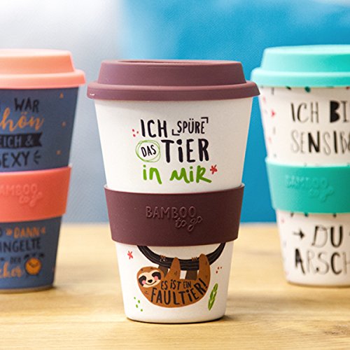Grafik Werkstatt 60661 Bamboo-to-tg-Becher, spühlmaschinengeeignet, unweltfreundlich, Kaffeebecher, Bambus, beige, 9 x 9.5 x 14 cm - 2