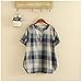 Produktbild ljradj banxiu Frühling Damen Rundhals lose Baumwolle und Leinen Plaid Kurzarm T-Shirt 2 XXXL