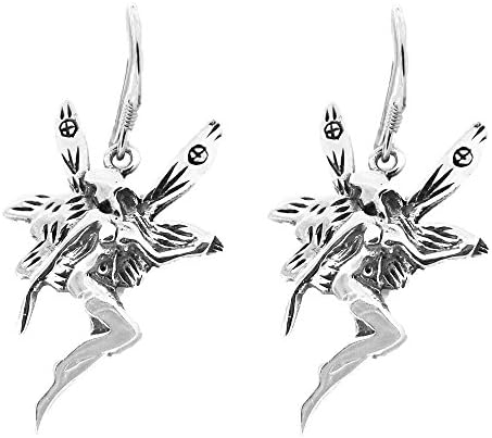 925 Solid Sterling Silver Fairy Fishhook Earrings  - Delightful Fantasy in a Gift Box
