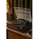 Midex Mtx-303 Nostalgic Turntable Plate Player (3 Rpm with Charged Bluetooth Aux Speaker) Needle Included