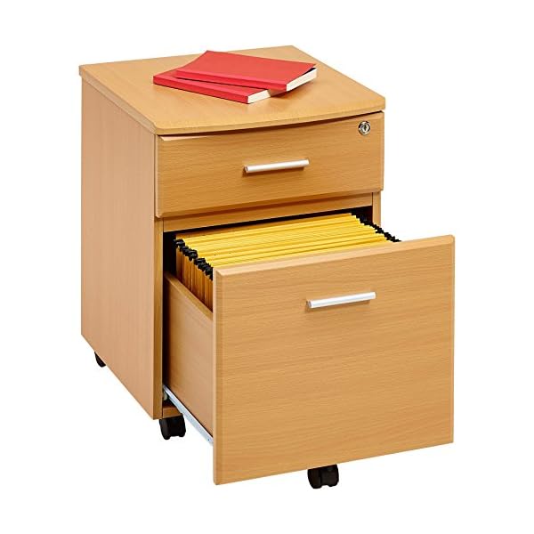 Two Drawer Lockable A4 Suspension Filing Pedestal Cabinet Cupboard Matching Piranha Range of Desks and Home Office Furniture - Blenny PC 10