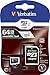 Price comparison product image 64GB Verbatim 44082 Class 10 Micro SDHC With Adapter.