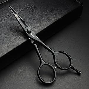 4.5 inch barber scissors sharp 440c salon professional hairdresser hair cut with hair trim thinning 13cm - Image 2
