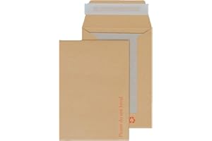 SMART BUYS Hard Board Back Envelopes - Cardboard Backed with Peel & Seal Strip - Rigid Do Not Bend Envelopes for Mailing, Shipping & Storing Documents (50, A6 Paper-C6 (162mm x 114mm))
