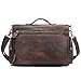 Produktbild XWH Mode Herren Umhängetasche, Leder-Laptop-Tasche, Vintage Crazy Horse Leder Herren Aktentasche,Braun,19 Zoll
