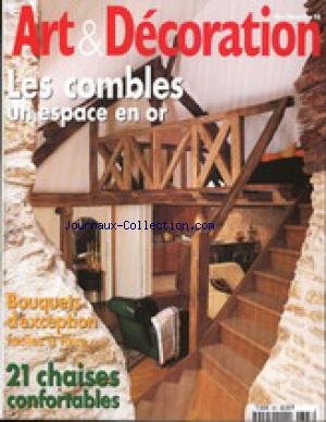ART ET DECORATION [No 363] du 01/11/1998 - LES COMBLES - BOUQUETS D'EXCEPTION - CHAISES.