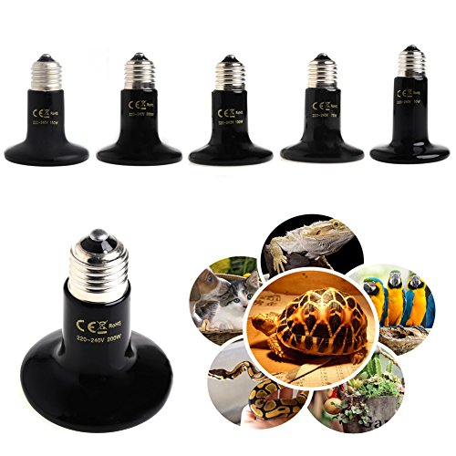 Dairyshop 50/75/100/150/200W Pet Reptile Breeding Infrared Ceramic Heater Light Lamp Bulb (150W)