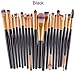Tonsee® Eye Shadow Foundation Eyebrow Lip Brush Makeup Tools 15 pcs/Sets Cosmetic Kits (Gold)