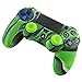 Produktbild MMLC Playstation PS4 Controller Zubehör Hülle Silikon Case 1PC Silicone Case Cover + 2PC Rocker Cap (Green)