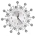 Produktbild Zarupeng 3D Metall Wanduhr mit Diamanten Blume, Lautlos Blendende Wand Uhr Ohne Tick Tack Geräusch, Home Büro Wohnzimmer Dekoration (One Size, Schwarz)