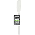 Tovolo White Flex-Core All-Silicone Long-Handled Jar Scraper Spatula, Angled Turner Head, Kitchen Tool With Flat Back & Curved Front for Scooping & Scraping