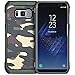 Produktbild 3-IN-1 Samsung Galaxy S8 Tarnung Mehrfachschutz Hüll + PET Vollständige Abdeckung Schutzfolie + Ringhalter Stoßfest Anti-Kratzer 360-Grad Schutzhülle Handyhülle mit 4 Airbags für S8,5.8 zoll,Grün
