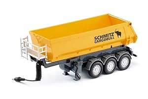 siku 6734, Schmitz Cargobull 3-Achs-Kippsattelauflieger, 1:32, Ferngesteuert, Für SIKU CONTROL-Fahrzeuge mit Anhängerkupplung, Steuerung über Zugfahrzeug via App oder Gaming-Controller möglich
