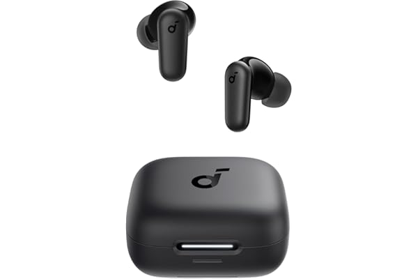 Soundcore P30i Auriculares Inalámbricos Bluetooth con Cancelación de Ruido de Anker, Cancelación de Ruido Potente e Inteligente, Graves Potentes, 45 Horas, Estuche 2 en 1 y Soporte para el Móvil, IP54