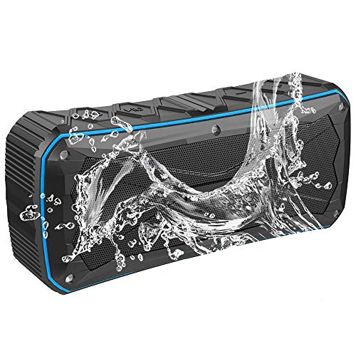 Preisvergleich Produktbild WWANGYU Tragbare Drahtlose Bluetooth-Lautsprecher 4,2 Mit Eingebauten Subwoofer-Außen Lautsprechern, Ipx6 Wasserbeständig, Lauter Stereo-Sound, Rich Bass,Blue