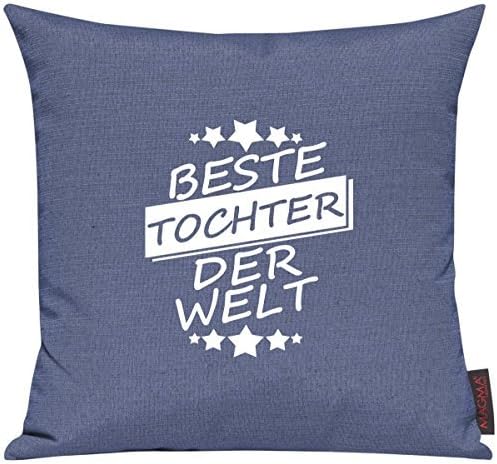 Pillow case for Selected! Sofa cushion Best TOCHTER the World - medium blue, 40x40cm