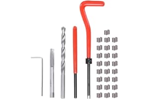 Gasea 30PCS M6 Metric Thread Repair Insert Kit for Helicoil Car Auto Repair Insertion Tool Thread Restoring Kit M6 x 1.0mm