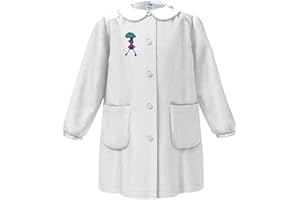 siggi Grembiule Scuola ELEMENTARE Bambino e Bambina Senza Ricamo in Cotone con Bottoni O Zip nei Colori Bianco E Bluette - Linea Happy School